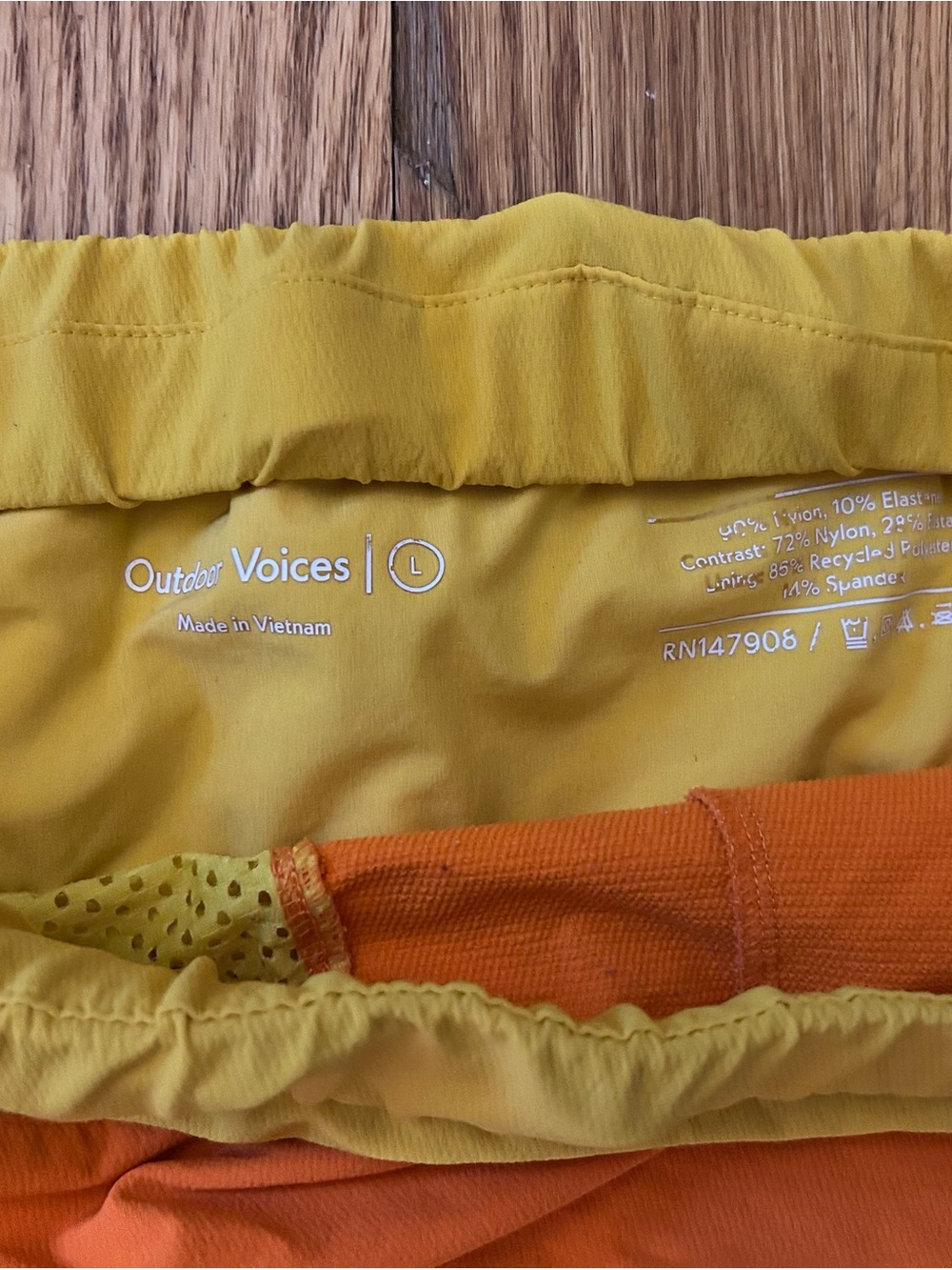 Outdoor Voices Rectrek Skort in Yellow & Orange - Picture 3 of 5